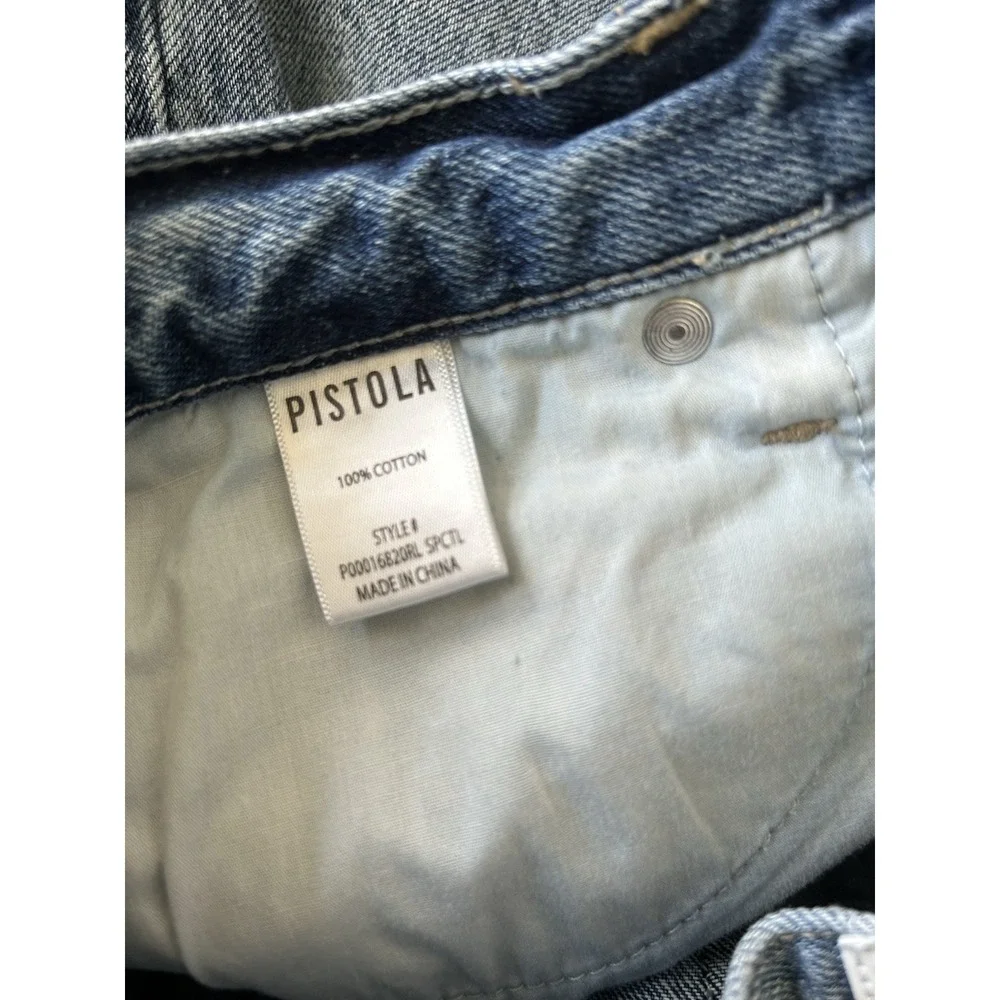 Pistola Wes High Rise Barrel Tapered Jeans Size 25 Light Wash Style P00016820RL - Picture 7 of 7